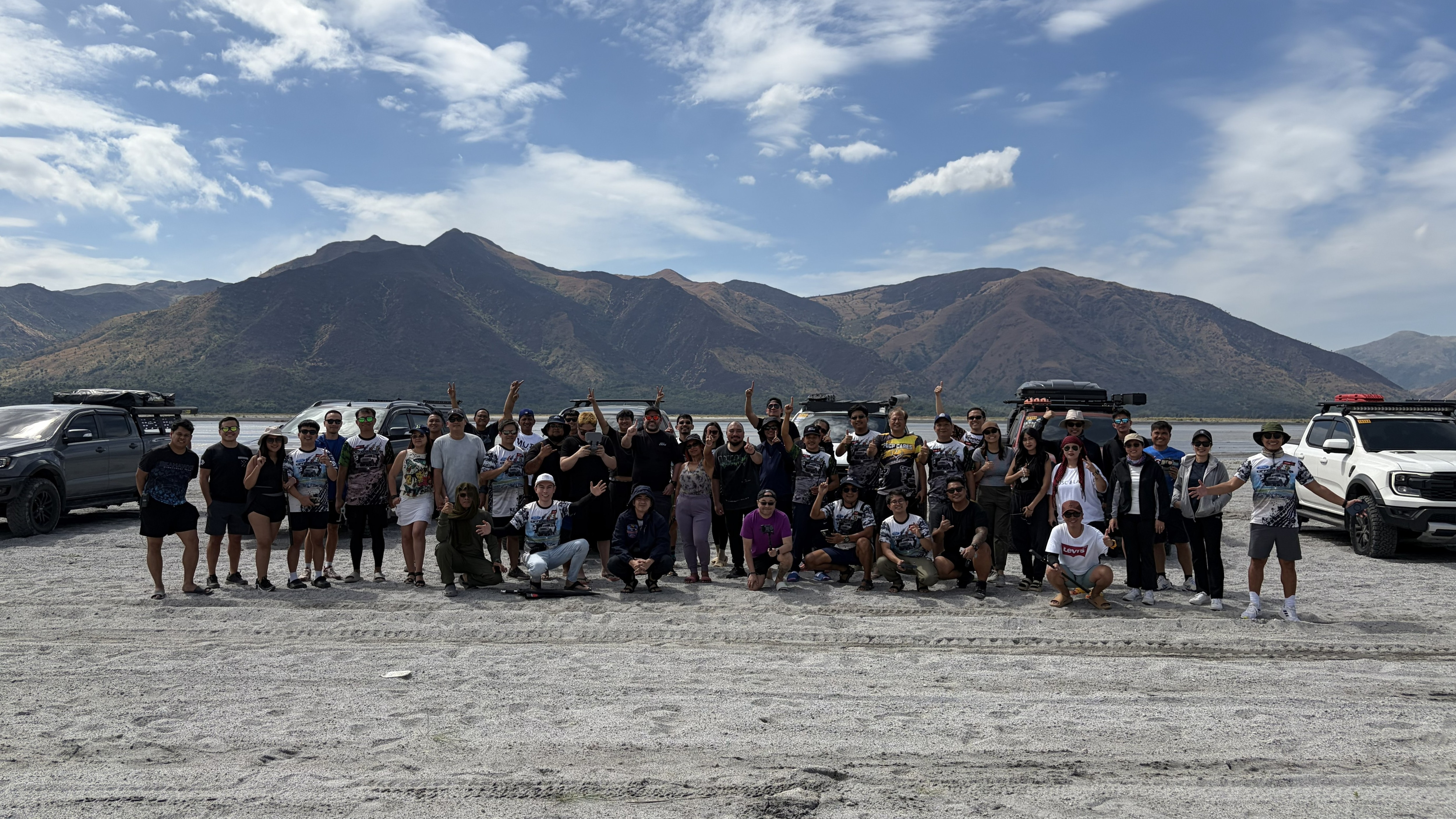 Group shot with FOCP members at one of the lahar fields